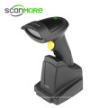 Storage function laser 1d barcode scanner wireless bar code reader with base